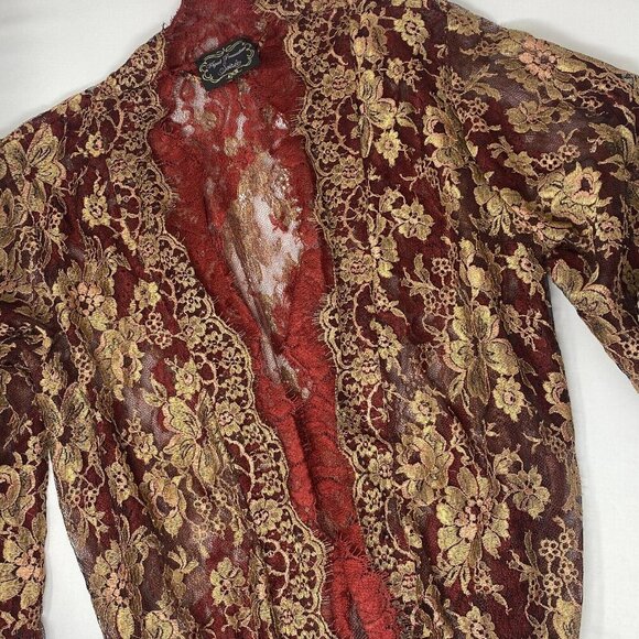 Agent Provocateur Savanna Rust Kimono One Size - Picture 11 of 14